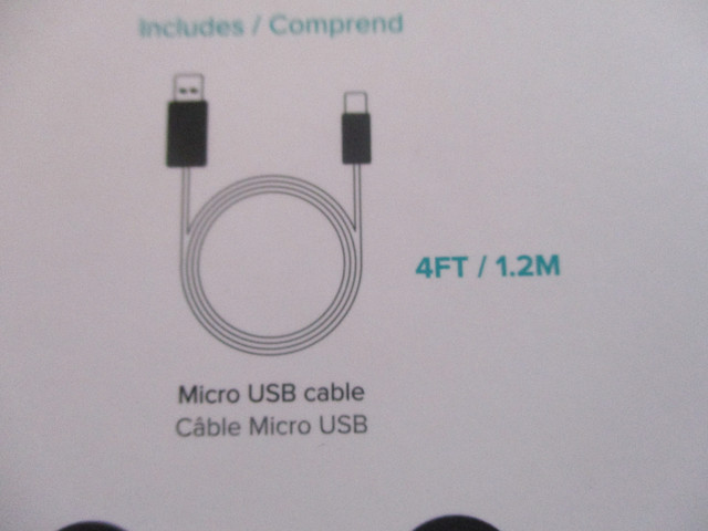 Chargeur âble Micro USB Axessorize ProCharge (1.2M) in Laptop Accessories in Gatineau - Image 2