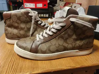 Lightly used Coach Clip High Top shoes mens size 13D, View more