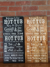 Custom Hot Tub Signs