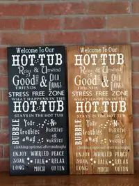 Custom Hot Tub Signs