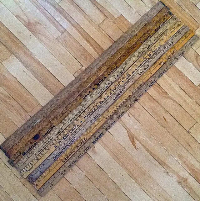 Antiquity. Collection. Set of wooden advertising rulers.63417636589185122