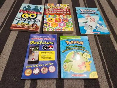 5 + 1 Pokemon Books - Essential Handbook, Field Guide, etc, View more