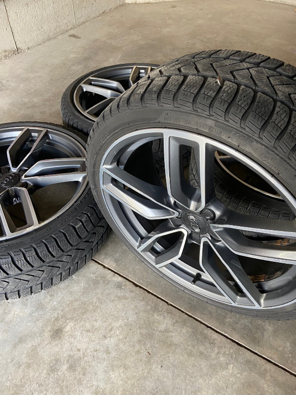 4x Pirelli Sottozero 3 Winter Tires on Audi S3 19" OEM Rims in Tires & Rims in Kingston - Image 2