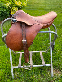 Brown Leather English Saddle