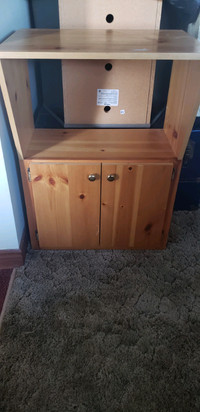 Wooden Microwave Stand with Capboard 