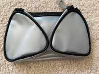 Small makeup cosmetic folding pouch for essentials which fits in
