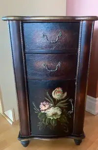 Floral hand painted storage 