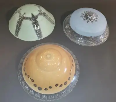 LOTS MORE VINTAGE LAMP / LIGHT GLASS SHADES GREAT VARIETY, View more