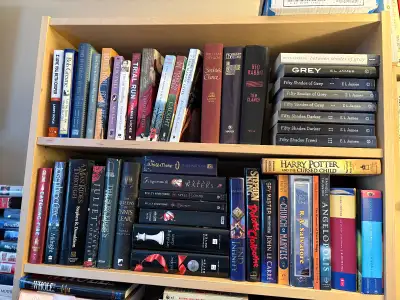 Novels - lot #7, most gently used books with various authors, View more