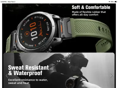 Bandletic 26mm Quick Fit Band - Compatible with Fenix 6X Pro, View more