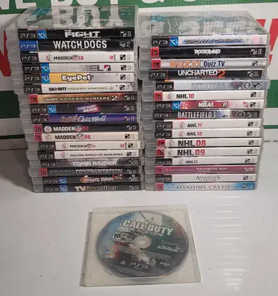 Pack of 34 PS3 games no doubles, in good condition
