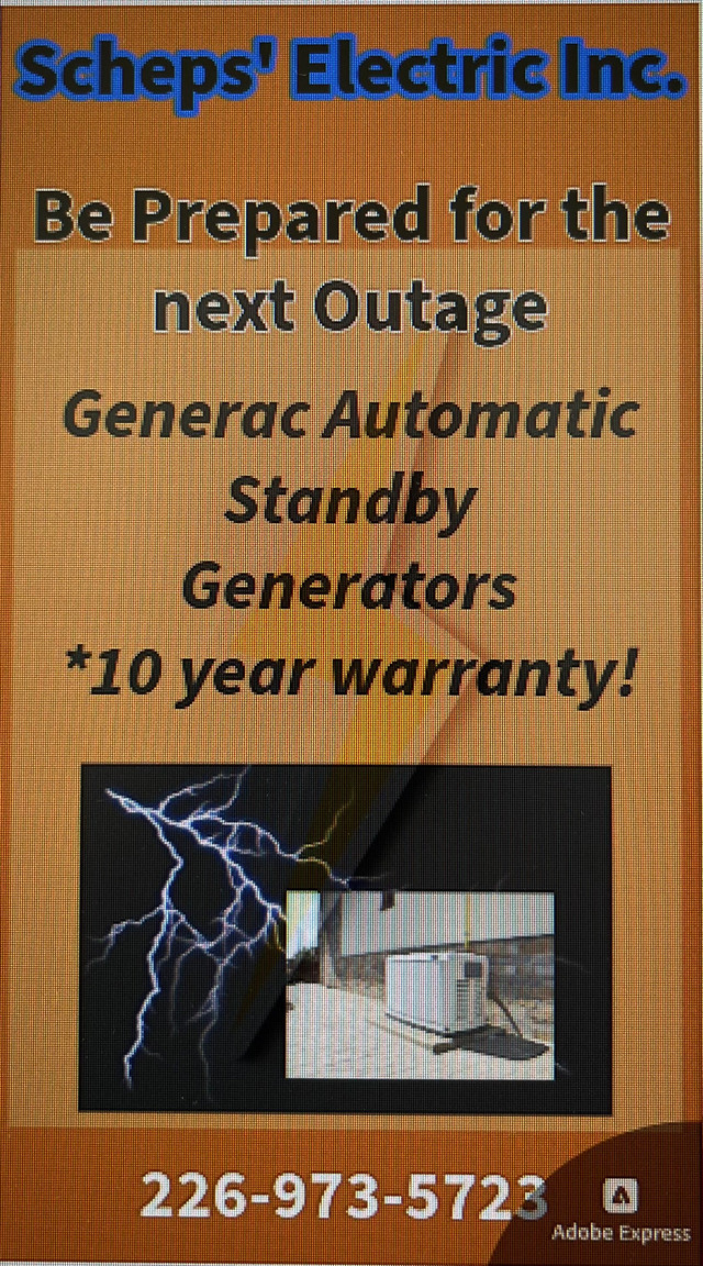 Generac Stand-by Generator in Other in Norfolk County
