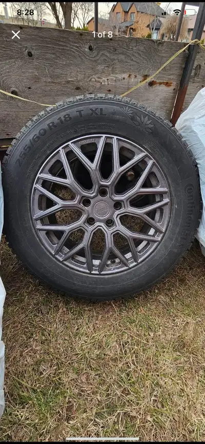 BMW X6 RIMS AND TIRES! SAVE OVER 50%!!!!!! 4 set of rims and tires (winters) TIRES 255/60/18 Contine...