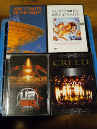 Classic Rock DVD Concerts Dire Straits,U2,Creed,Def Leppard Lot