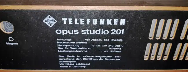 Telefunken Opus Studio 201 AMFM Stereo Receiver cassette speaker in Stereo Systems & Home Theatre in St. Catharines - Image 4