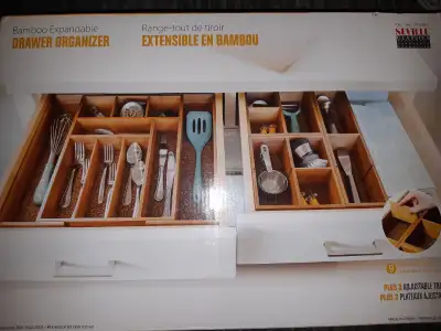 Bamboo Expandable Drawer Organizer, View more