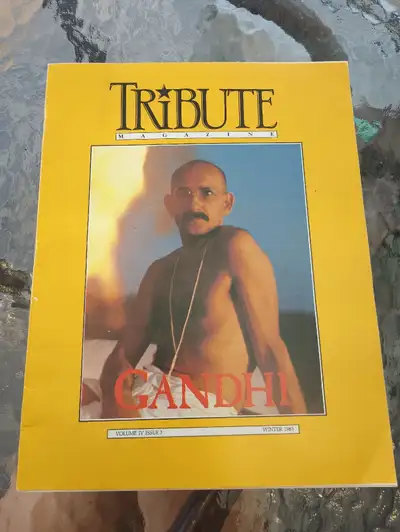 Tribute Magazine, volume 4, issue 3, Winter 1983, featuring Gandhi. Good condition, no rips, tears o...