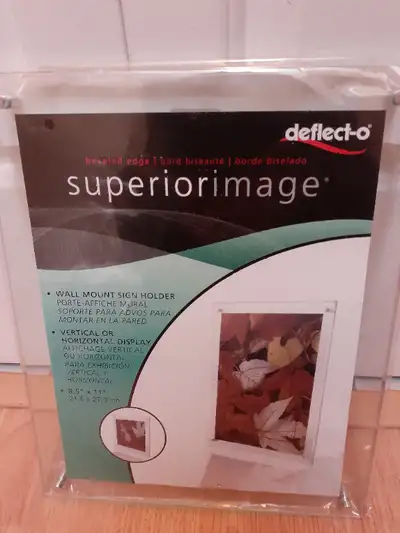 3 Wall mount sign holder 8.5" × 11" deflecto each, View more