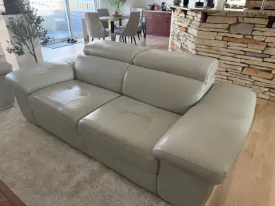 David Divani Italian Leather Sofa & Loveseat, View more