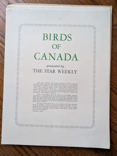 Birds of Canada prints, View more