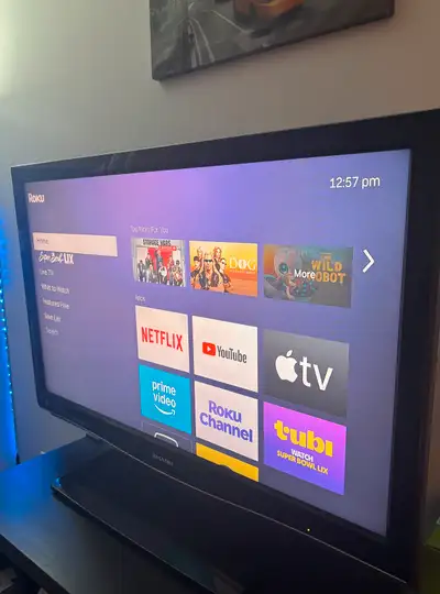 non smart tv, No remote Included, connect you’re smart Device remote to control / Use