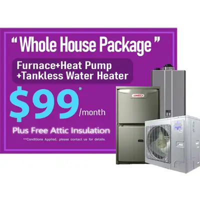Don’t Rent HVAC – Own It All from $99/Month! FURNACE+HEATPUMP+TA, View more