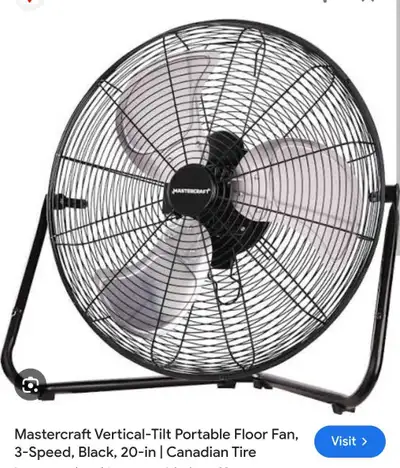 Mastercraft 20-in Floor Fan, View more