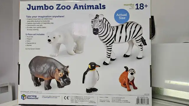 New Jumbo Zoo Animals nouveaux          (2 photos) in Toys in City of Montréal - Image 3