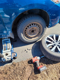Mobile tire change