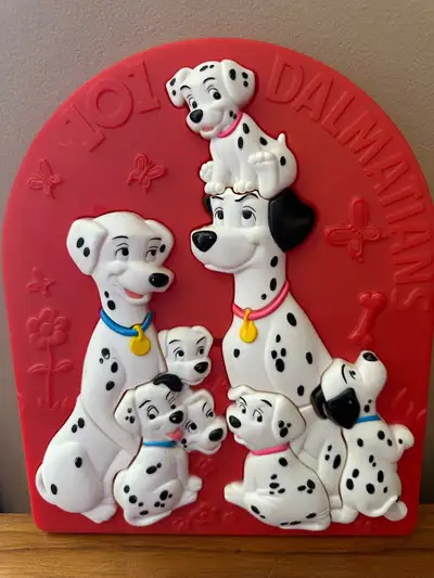 Vintage 1993 Disney 101 Dalmatians plastic 3D puzzle tray, View more