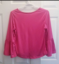 Cute Pink Top with Ruffle Sleeves