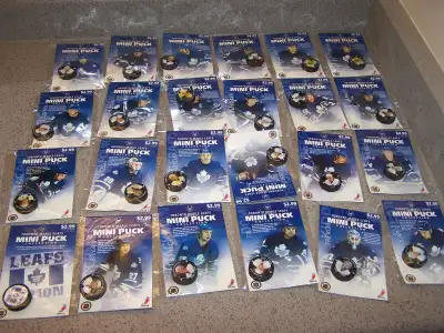 2003-2004 Maple Leaf Mini Puck Set -24 pucks - NEW, View more