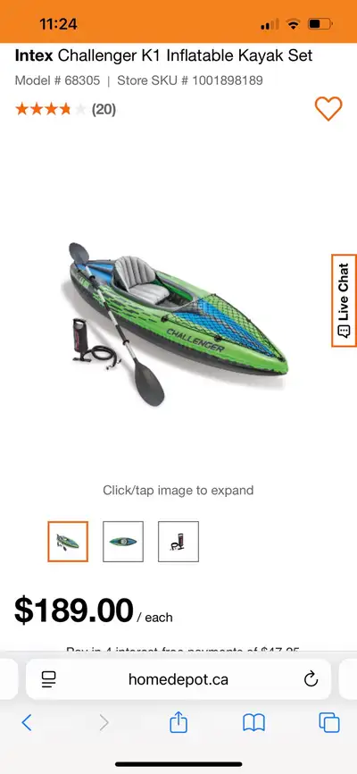 Two inflatable kayaks mont condition with all the fixings to get out on the water. 75$ each OBO