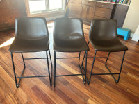 3 Counter Stool with Backrest 
