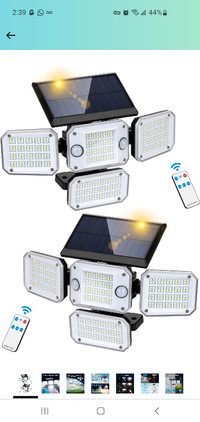 Outdoor Solar Motion Sensor Lights - Dual Sensor 296 LED 3500LM