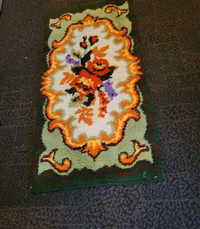 Handmade area rug 53.5 x 27 inches