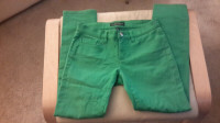 Ralph Lauren green designer skinny jeans - size 2 - like new