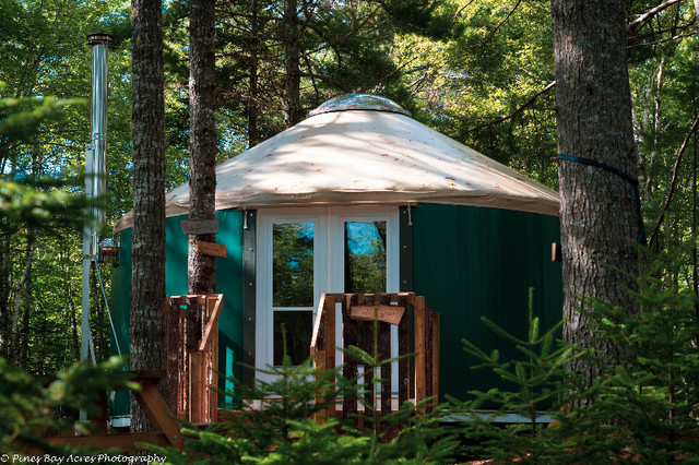 Wintergreen, the delightful cozy off-grid yurt in Nova Scotia