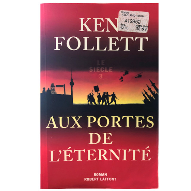 Livre, roman de Ken Follett ''Aux portes de l'éternité'' dans Ouvrages de fiction  à Saint-Hyacinthe