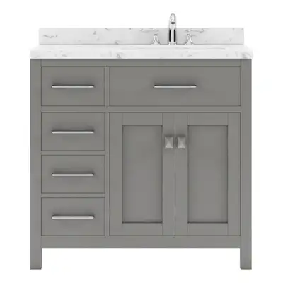 NEWS 36" Bath Vanity, Cultured Marble Quartz (Left or Right), View more