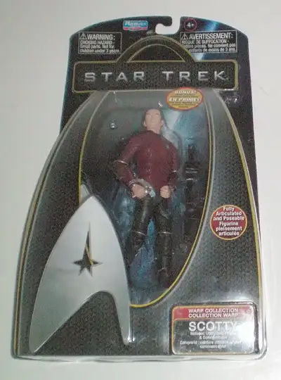 Star Trek 2009 Warp Collection Scotty Figure by Playmates Toys NIB Details & Features: - 6" Fully Ar...