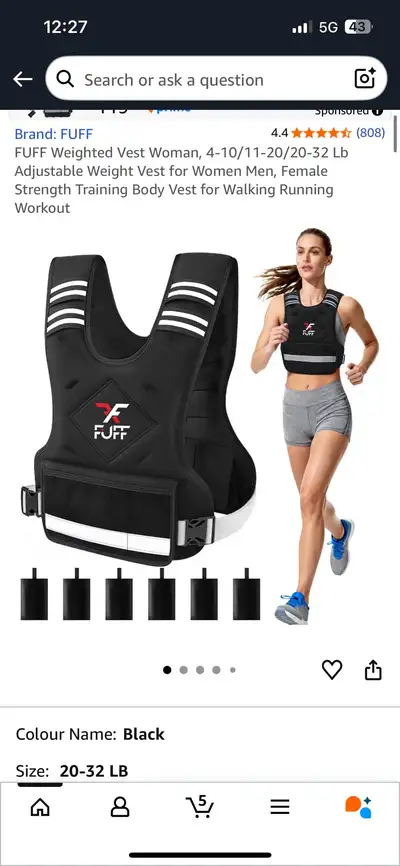 FUFF Weight Vest 20-32 lbs new, View more