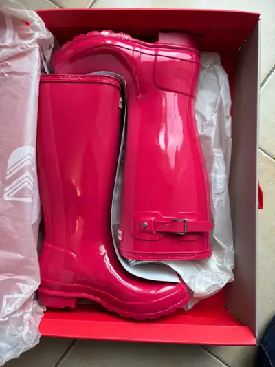 Brand new Hunter rain boots big kids size 4 , View more