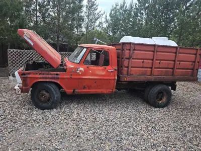 1967 ford f350 cabs pretty rusty runs and drives good comes with a good set of fenders motor runs li...