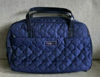 Vintage Stella and Dot Large Navy Blue Jewelry Travel Case