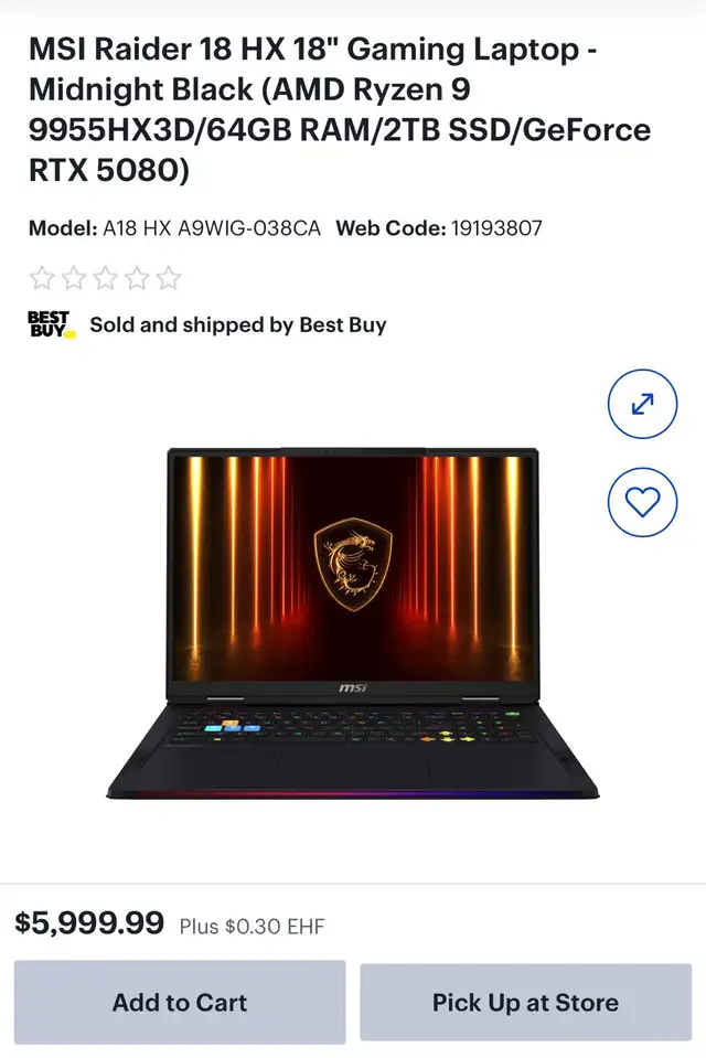 GAMING LAPTOP 64gb ddr5 6tb nvme gen4 rtx 5080 in Laptops in St. Albert - Image 5