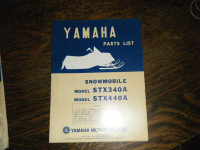 Yamaha STX340A, STX440A Snowmobile Parts List Manual