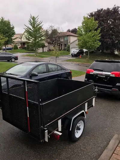 Renting out my 6' x 4' utility trailer. It has a ramp gate for easy loading. The trailer fits a 1 7/...