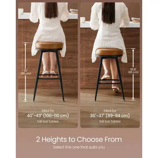 Counter Height Swivel Bar Stools, Synthetic Leather in Chairs & Recliners in Markham / York Region - Image 4