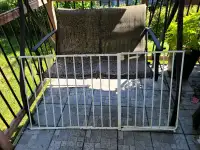Safety Gate   white metal toddler  top stairs